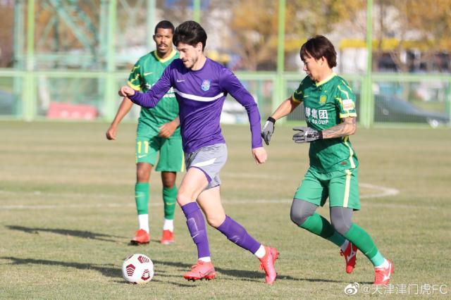 【热身赛】国安新援出场邱添一破门 津门虎1比0国安